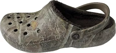 Crocs Men's Classic TrueTimber Camo Lined Clogs Kanati Green Brown Size 10 Men’s • $34.94