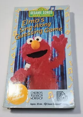 Elmos Sing-Along Guessing Game VHS 1991 Sesame Street Songs Jim Henson • $12.87