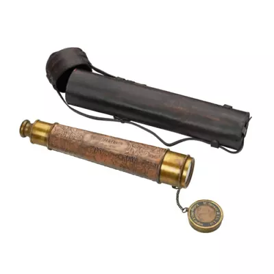 W. Otway London Long Brass Telescope With Leather Box Vintage Nautical Telescope • £139.56