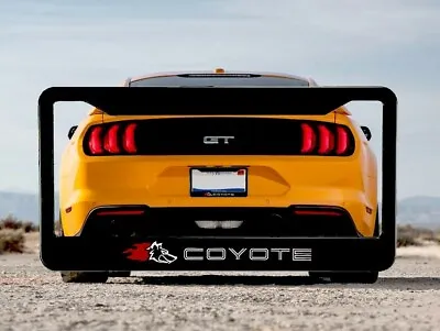 $25.99 • Buy Coyote GT Ford Mustang Logo Premium Black License Plate Frame Cover For 5.0