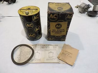 NOS VINTAGE AC C-113 OIL FILTER Element 1939 - 1942 GM Chevrolet For S1 Canister • $49.95