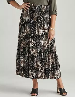 MILLERS - Womens Skirts - Midi - Summer - Green - Animal - A Line - Fashion • $12.89