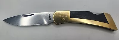 Vintage Gerber 97223 Oregon Usa Folding Knife Brass Wood Handle 1977 • $65.95