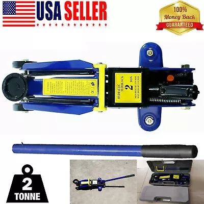 Floor Jack 2 Ton 4400lbs Hydraulic Pump Lift Aluminum Steel Racing Car Rapair • $57.21