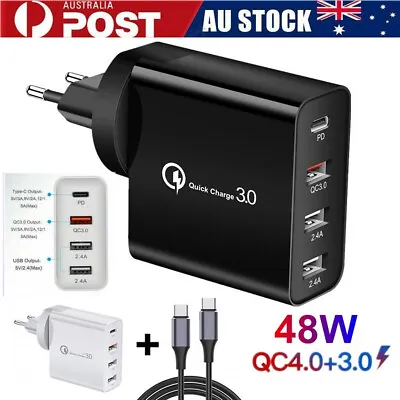 48W 4-Port Quick Charge 3.0 Fast Charging USB AU Plug Wall Power Adapte For Acer • $23.99