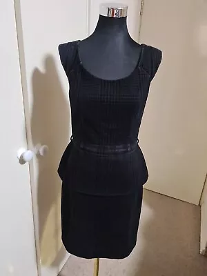 Review Black Peplum Dress Size 10 • $10