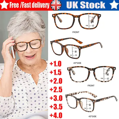 Progressive Multifocal Reading Glasses Varifocals Reader Eyeglasses +1.0-+4.0 UK • £6.99