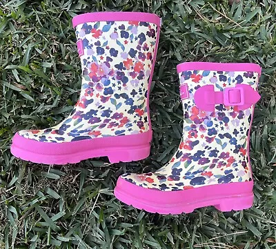 JOULES Girls Size 11 Rubber Rain Welly Boots • $24