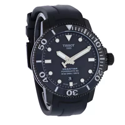 Tissot Seastar 1000 Mens Black ION PVD Automatic Watch T120.407.37.051.00 • $587