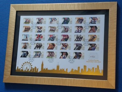 £33.33 • Buy FRAMED Team GB 2012 London Olympics Full Set 29 X Stamps Gold Medal Winners LTD