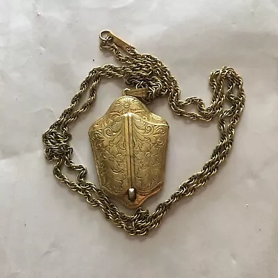 Vintage Mariam Haskell Double Door Locket & Chain • $59.99