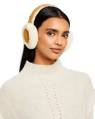 NWT UGG Australia Classic Logo Shearling Earmuffs / Chestnut Brown / NEW • £80.72