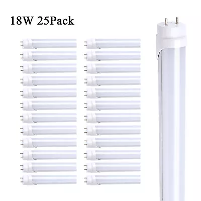 25Pcs 4FT G13 Led Tube Light Bulbs Bi Pin 22W 4 Foot T8 4' Led Shop Light 6000K • $103.52