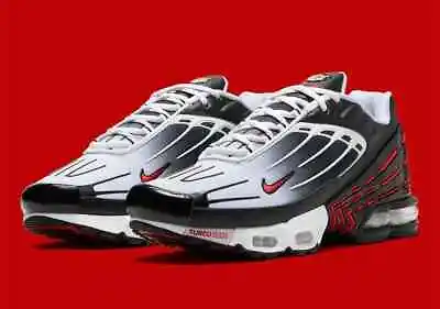 Nike Air Max Plus 3 III University Red White Black DM2573-001 Men's Size New • $169.97