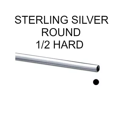 925 Sterling Silver Wire Half Hard Round Wire Different Gauges & Lengths Medium • $12.50