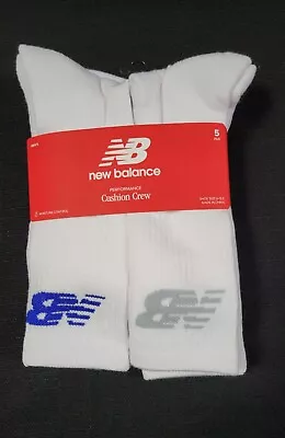 New Balance Mens Performance Cushion Comfort Socks Arch Support SZ 6-12  5 PR • $24.99