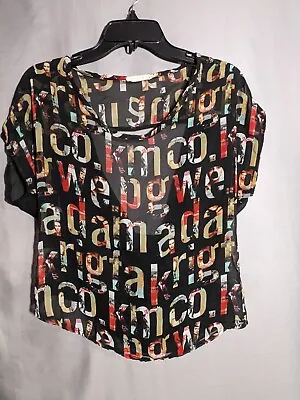 Milky Way USA - Vintage Sheer Patterned Open-Back Shirt - Women's M/L • $7.99