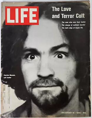 Charles Manson Love And Terror Cult Leader Life Magazine December 19 1969 • $43.73