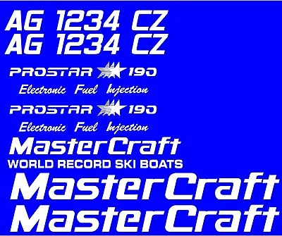 MasterCraft Prostar 190 EFI Full Set #3 W/Matching Boat Registration Numbers • $139.86