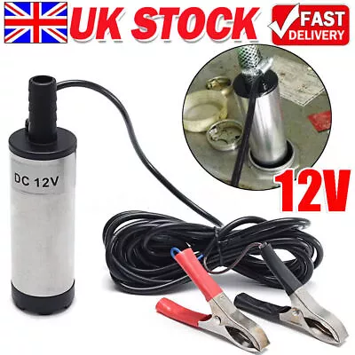 DC 12V Electric Submersible Pump Water Pump For Water/Diesel Oil Transfer 38mm • £8.95