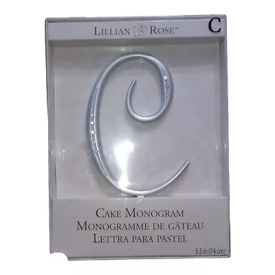 Cake Topper Wedding Lillian Rose Rhinestone Monogram Letter C Silver • $10.95