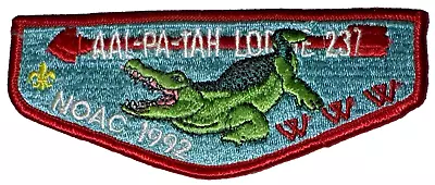 Lodge # 237 Aal Pa Tah S-42 Red Border 1992 NOAC OA Flap MINT • $4.99