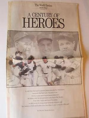 1999 The Star-Ledger Newspaper NEW YORK YANKEES 25th Championship SPECIAL • $12.99