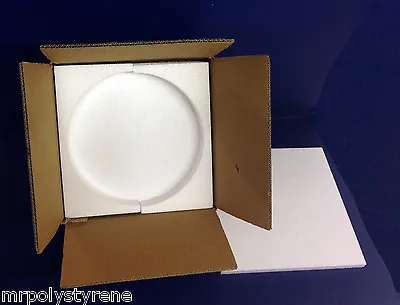 1 Sets Of Postal Packaging For 8  Plates Polystyrene Foam And Cardboard Box • £10