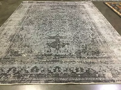 GREY / CHARCOAL 9' X 12' Back Stain Rug Reduced Price 1172661132 ECL134F-9 • $995