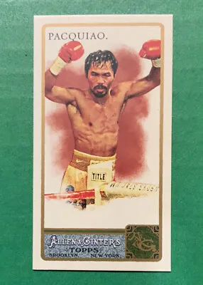 $11.50 • Buy 2011 Topps Allen & Ginter #262 Manny Pacquiao RC. Mint.  Super Rare A & G Back.