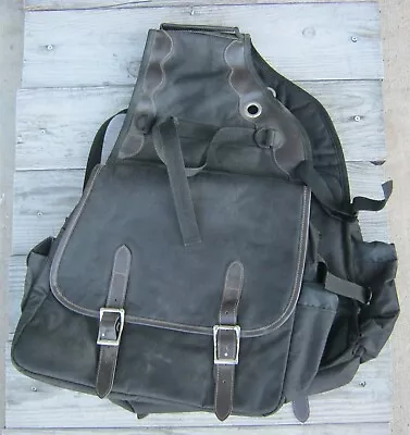 Black Oversized Messenger Style Saddle Bag Saddlebag Cantle LARGE 26792 • $24.95