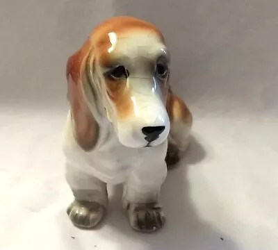 Vintage Basset Hound Dog Ceramic Figurine From Japan • $14.84