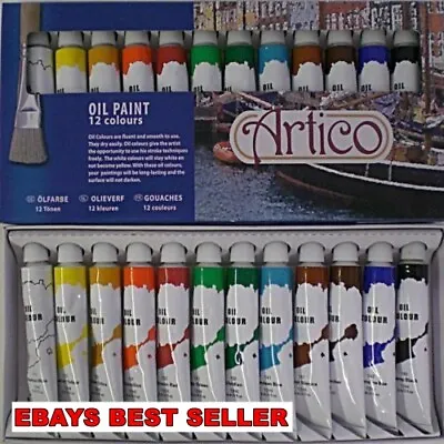Artists Oil Paints Painting Set Painters Colours Tubes Pictures Supplies Kit Art • £6.89