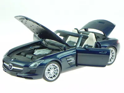 Mercedes R197 SLS AMG Roadster Blue Modelcar 100039031 Minichamps 1:18 • $149.90
