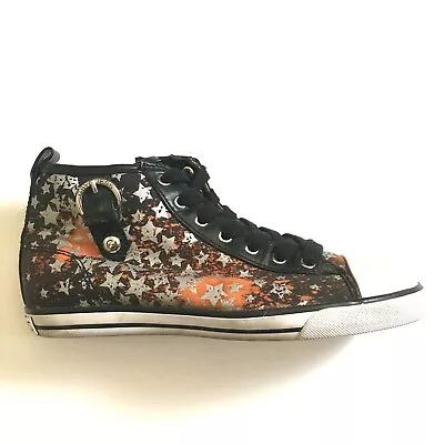 G By Guess Shoes Womens Size 6 Black Orange Mid Casual Sneakers Outdoor • $12