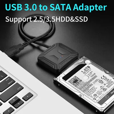 $14.24 • Buy USB 3.0 To Sata 3.5 2.5 Hard Drive Adapter Cable For Samsung Seagate WD HDD _z/