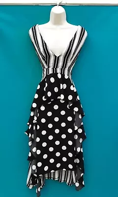 Party Dresscasualstripe Polka Dotspanish60's70s80's Vintage Stylesize 6-8 • £6.99