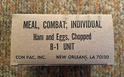 VINTAGE MEAL COMBAT INDIVIDUAL MCI C Ration B1 Unit Ham And Eggs Chopped • $85.49