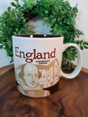 $7.98 • Buy Starbucks Global Icon England Coffee Mug 2010 Collector Series Shakespeare 16oz