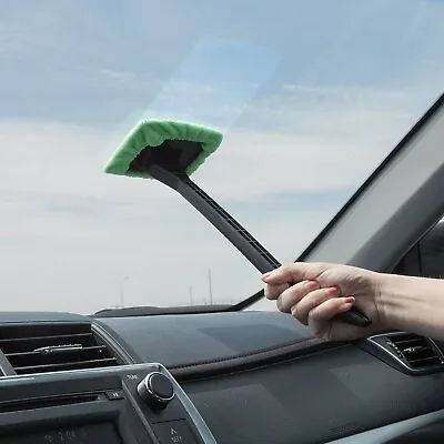 Car Windshield Glass Window Wonder Cleaner Microfiber Cloth Pivot Head Handle • $12.77