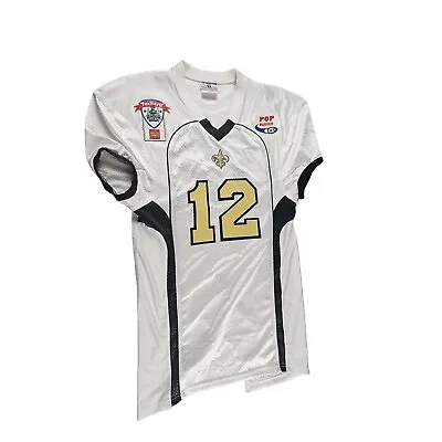 NFL New Orleans Saints Marques Colston #12 Jersey L-XL 34-36 Short Sleeve White • $38