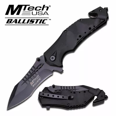 MTECH 9  Spring Assisted Tactical Black Pocket Knife Folding Knives Hunting EDC • $16.95