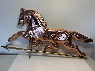 Vintage Copper Running Horse Weathervane Top Topper 29  • $106.25