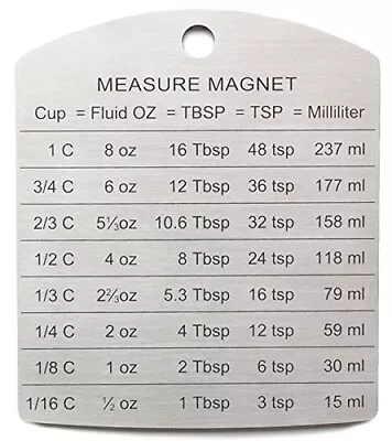 RSVP Endurance Magnetic Measuring Conversion Chart • $18.93