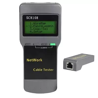 SC8108  Network Wire Tester LAN Length Cable Test Meter Measurement • £27.88