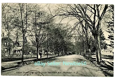 Montclair NJ - UNION STREET FROM SOUTH MOUNTAIN AVENUE - Postcard • $10