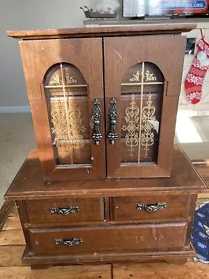 Vintage Jewelry Cabinet 16” • $54.99