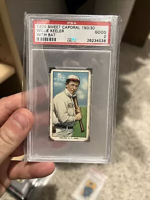 1909-11 T206 Willie Keeler With Bat NY Sweet Caporal PSA 2 GOOD • $500