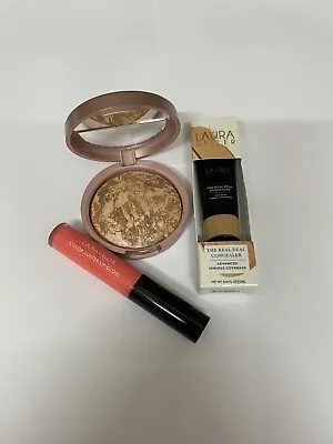 Laura Geller BALANCE N  GLOW  POWDER FOUNDATION + PEACH SORBET LIP  + CONCEALER • £16.95