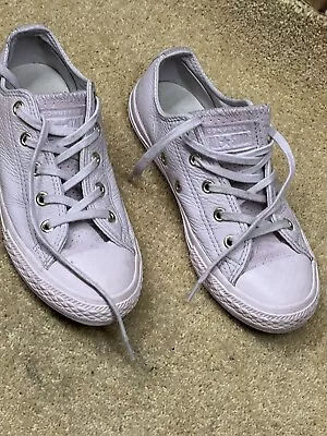 Converse All Star Size Uk 1 In Baby Pink  Leather • £9